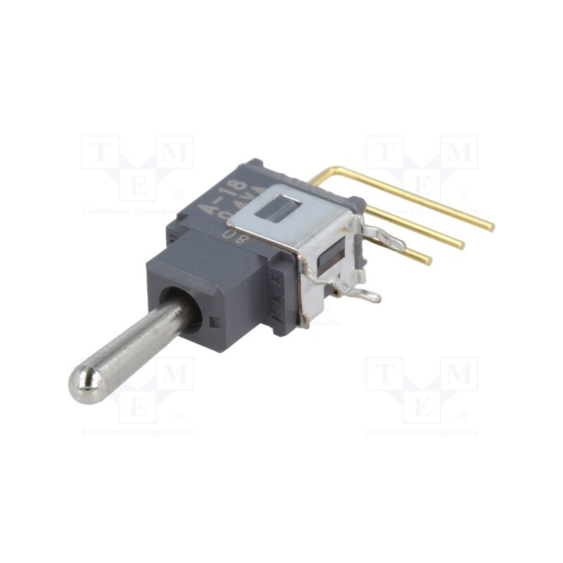 1 pcs x NKK SWITCHES - A18AV - Switch: toggle, Pos: 3, SPDT, (ON)-OFF-(ON), 0.1A/28VAC, 0.1A/28VDC