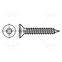 100 pcs x BOSSARD - 3060085 - Screw, for metal, 4.8x38, Head: countersunk, Torx®, TX25, zinc