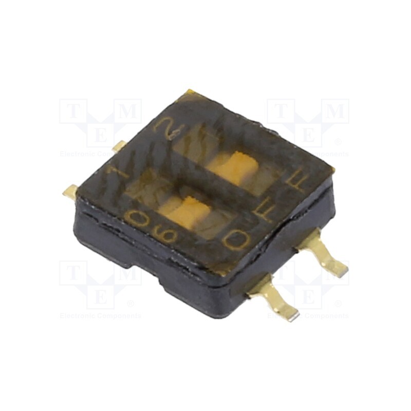 1 pcs x KNITTER-SWITCH - SMS 502 - Switch: DIP-SWITCH, OFF-ON, 0.1A/50VDC, Pos: 2, -40÷105°C, SMD, SMS