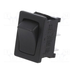 1 pcs x SWITCH COMPONENTS - RF1-1D-DC-2-B - ROCKER, SPDT, Pos: 2, ON-ON, 10A/24VDC, black, none, Rcont max: 50mΩ