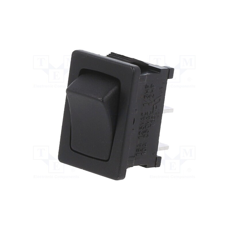 1 pcs x SWITCH COMPONENTS - RF1-1D-DC-2-B - ROCKER, SPDT, Pos: 2, ON-ON, 10A/24VDC, black, none, Rcont max: 50mΩ