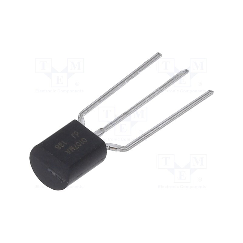 1 pcs x WeEn Semiconductors - Z0107MA,116 - Triac, 600V, 1A, TO92, Igt: 5/7mA, Ifsm: 8A, 4Q, sensitive gate