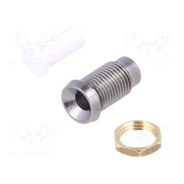 1 pcs x BULGIN - A104700AAA - LED holder, 3mm, chromium, metal, concave, with plastic plug, IP66