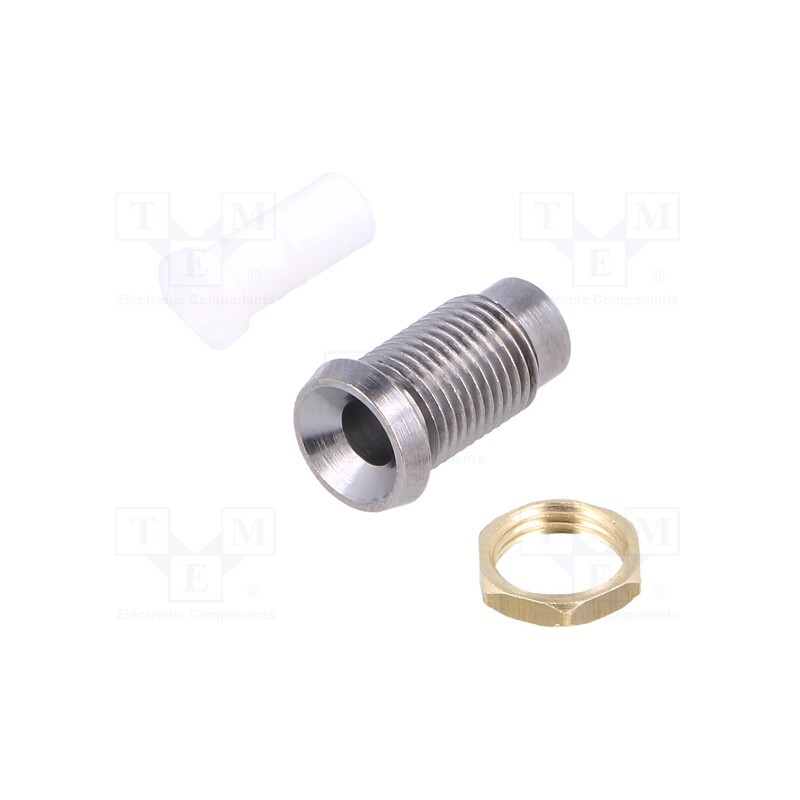 1 pcs x BULGIN - A104700AAA - LED holder, 3mm, chromium, metal, concave, with plastic plug, IP66