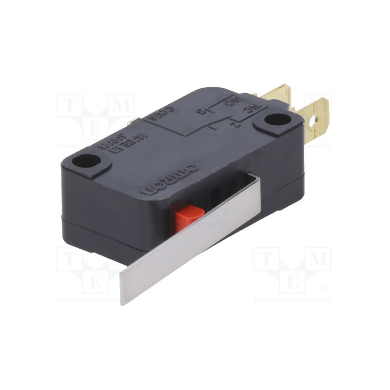 1 pcs x OMRON OCB - VX0121C23 - Microswitch SNAP ACTION, 0.1A/125VAC, with lever, SPDT, ON-(ON)