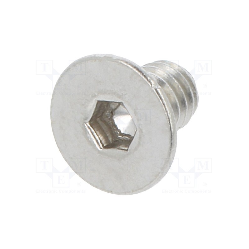 100 pcs x BOSSARD - 1099906 - Screw, M2.5x4, 0.45, Head: countersunk, hex key, HEX 1,5mm