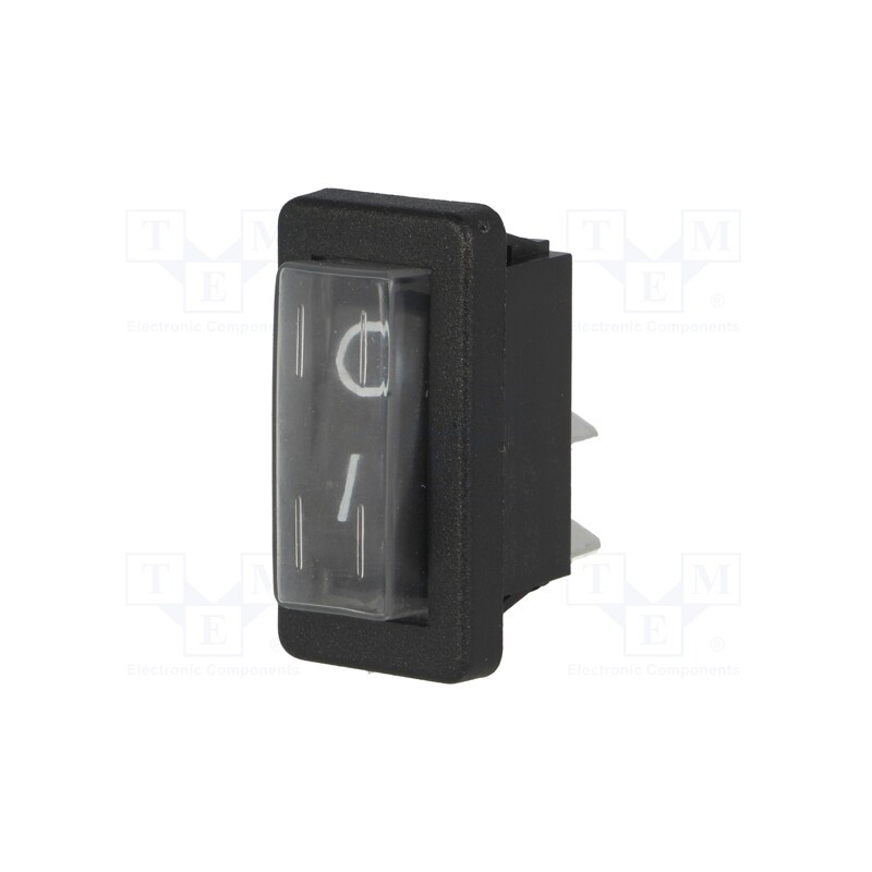 1 pcs x BULGIN - C1300ALMBB602AWG74 - ROCKER, SPST, Pos: 2, ON-OFF, 16A/250VAC, black, none, Body: black