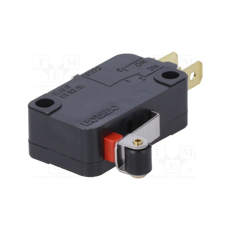 1 pcs x OMRON OCB - VX551C23 - Microswitch SNAP ACTION, 5A/125VAC, with lever (with roller)