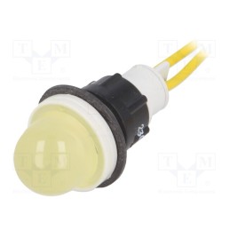 1 pcs x POLAM-ELTA - LY-D16H-230AC - Indicator: LED, prominent, yellow, 230VAC, Ø13mm, leads 300mm