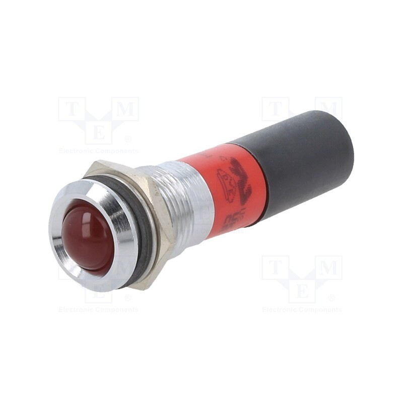 1 pcs x CML INNOVATIVE TECHNOLOGIES - 19350230 - Indicator: LED, red, 230VAC, Ø14mm, metal,plastic