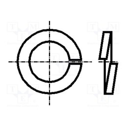 100 pcs x BOSSARD - 1275690 - Washer, spring, M8, D14.8mm, h2mm, steel, Plating: zinc, DIN 127B