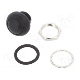 1 pcs x E-SWITCH - RP8100B2M1CEBLKBLKNIL - Switch: push-button, Pos: 2, SPST-NO, 0.1A/50VDC, OFF-(ON), IP67