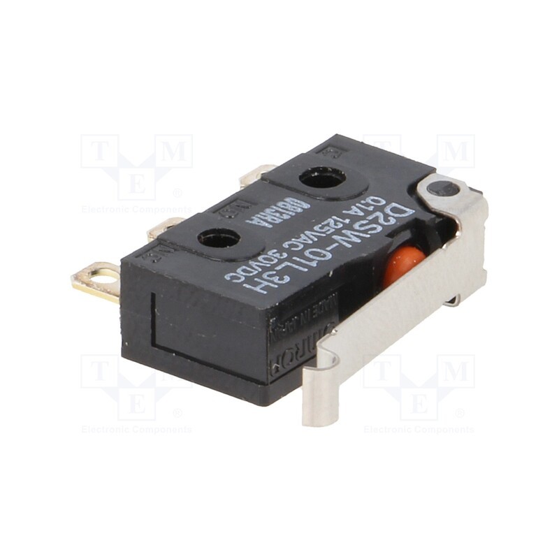 1 pcs x OMRON OCB - D2SW-01L3H - Microswitch SNAP ACTION, 0.1A/125VAC, 0.1A/30VDC, SPDT, ON-(ON)