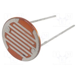 1 pcs x NTE Electronics - 02-LDR22 - Photoresistor, 500mW, 30÷50kΩ, 560nm, THT, ØLED: 20mm, 500VDC