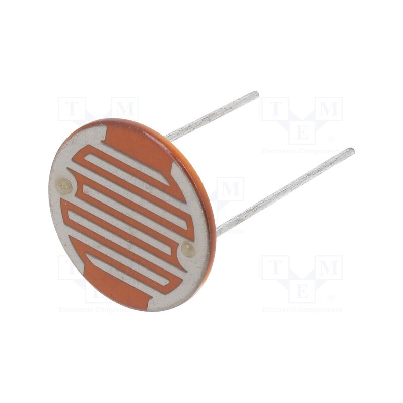 1 pcs x NTE Electronics - 02-LDR23 - Photoresistor, 500mW, 50÷100kΩ, 560nm, THT, ØLED: 20mm, 500VDC