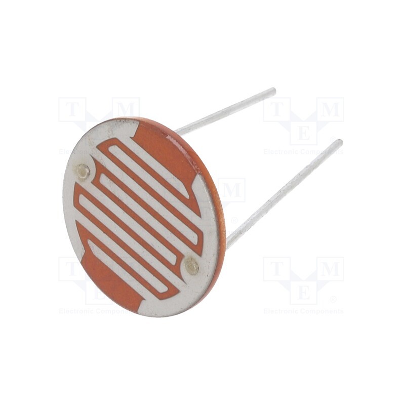 1 pcs x NTE Electronics - 02-LDR21 - Photoresistor, 500mW, 10÷20kΩ, 560nm, THT, ØLED: 20mm, 500VDC