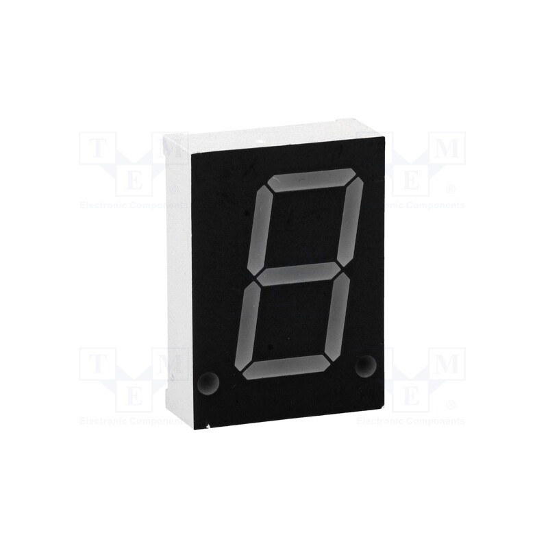 1 pcs x KINGBRIGHT ELECTRONIC - SC08-11GWA - Display: LED, 7-segment, 20.32mm, 0.8', No.char: 1, green, 3÷10.5mcd