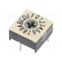 1 pcs x PTR HARTMANN - P60ATHR703 - Encoding switch, HEX/BCD, Pos: 16, THT, Rcont max: 100mΩ, P60