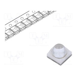 1 pcs x ProLight Opto - PB2D-3JLA-GM - Power LED, UV, 35°, 1000mA, λd: 385÷390nm, Pmax: 3W, 3.5x3.5x1.3mm