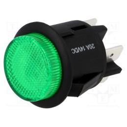 1 pcs x SCI - R13-541BL-01-BG-L1 - Switch: push-button, Pos: 2, DPST-NO, 20A/12VDC, OFF-ON, green