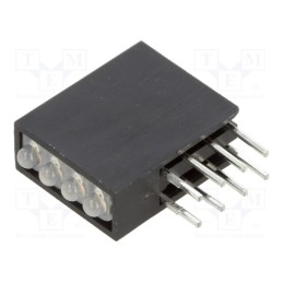 1 pcs x BIVAR - H485CBC - LED, in housing, red,green, 1.8mm, No.of diodes: 4, 20mA, 50°