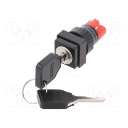 1 pcs x ONPOW - LAS1F-11Y/2 - Switch: key switch, Stabl.pos: 2, Switch.method: ON-ON, Ø16mm, 90°