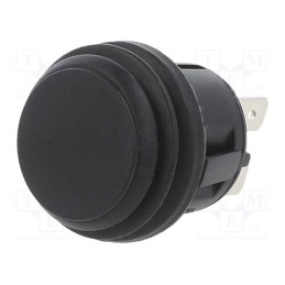 1 pcs x SWITCH COMPONENTS - PB-2B-DC-2-B - Switch: push-button, Pos: 2, DPST, 20A/14VDC, black, Illumin: none
