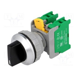 1 pcs x AUSPICIOUS - SS30-2/O BK, 1-0-2 3POSITION - Switch: rotary, 30mm, Stabl.pos: 3, NO x2, black, IP65, SS30, Ø30mm