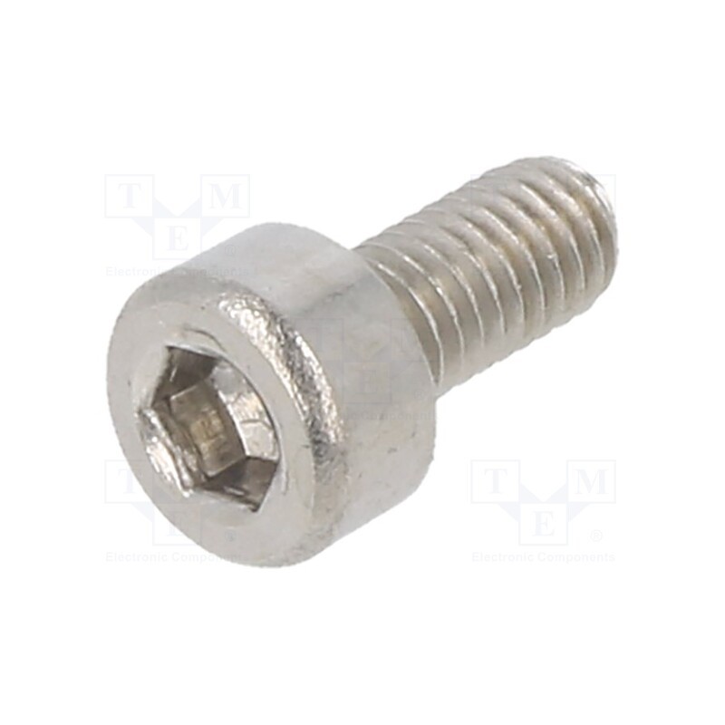 100 pcs x KRAFTBERG - M3X6/D912-A4 - Screw, M3x6, 0.5, Head: cheese head, hex key, HEX 2,5mm, DIN 912