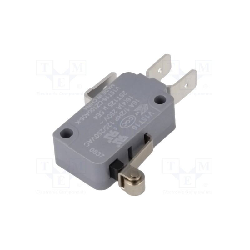 1 pcs x HONEYWELL - V15T16-CZ100A05-K - Microswitch SNAP ACTION, 16A/250VAC, with lever (with roller)