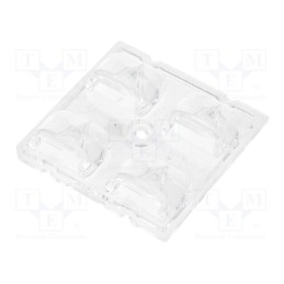 1 pcs x LEDIL - C14164_STRADA-2X2-ME-WIDE1 - LED lens, square, transparent, TL1L4,XP-G2,XP-L,XT-E, H: 8.3mm