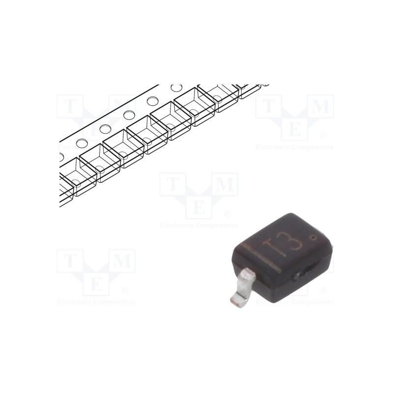 10 pcs x MICRO COMMERCIAL COMPONENTS - BAV21WS-TP - Diode: switching, SMD, 250V, 200mA, 50ns, SOD323, Ufmax: 1.25V, 250mW
