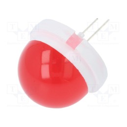 1 pcs x POLAM-ELTA - CQL-433-3 - LED, 20mm, red, 720÷3000mcd, 120°, Front: convex, 5.7÷6.4V
