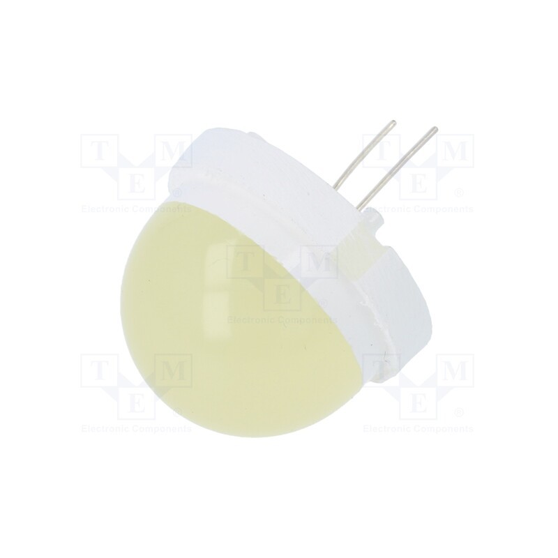 1 pcs x POLAM-ELTA - CQL-435-3 - LED, 20mm, yellow, 650÷3000mcd, 120°, Front: convex, 5.8÷6.7V