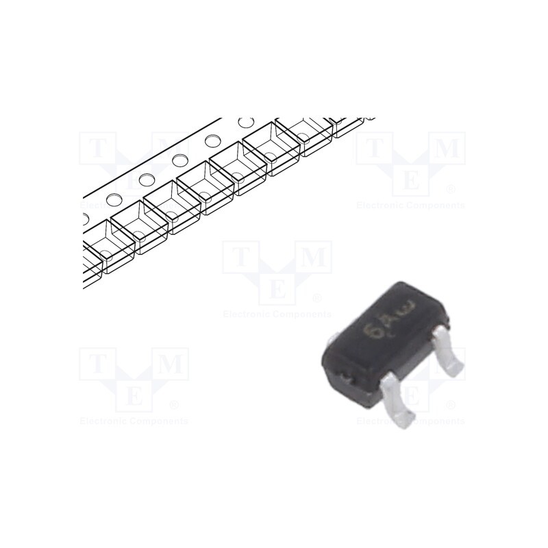 25 pcs x ONSEMI - DTA114EET1G - Transistor: PNP, bipolar, BRT, 50V, 0.1A, 0.2W, SC75, R1: 10kΩ