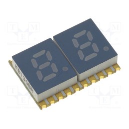 1 pcs x KINGBRIGHT ELECTRONIC - KCDA02-105 - Display: LED, 7-segment, 5.08mm, 0.2', No.char: 2, red, 8÷30.4mcd