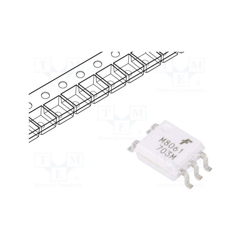 1 pcs x ONSEMI - FODM8061 - Optocoupler, SMD, Ch: 1, OUT: open collector, 3.75kV, 40kV/μs