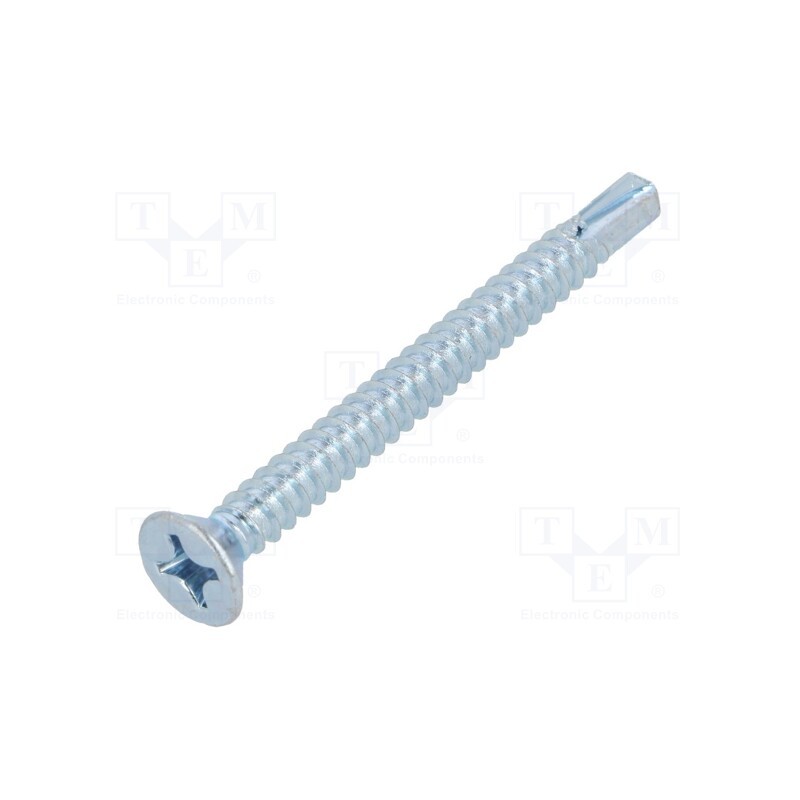 100 pcs x BOSSARD - 3508085 - Screw, for metal, 5.5x60, Head: countersunk, Phillips, PH3, zinc