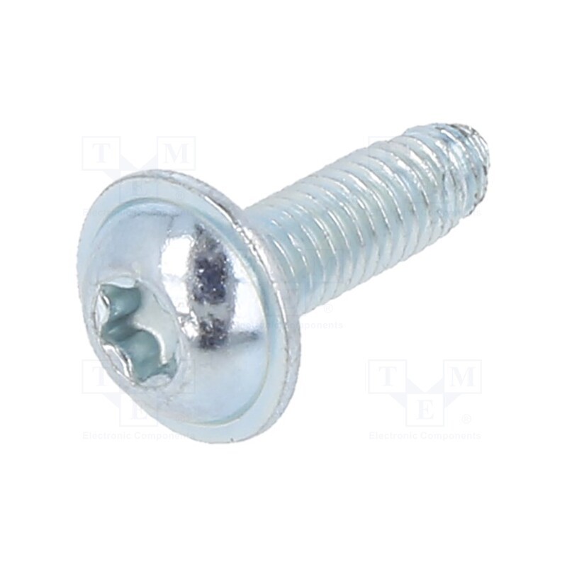 100 pcs x BOSSARD - 3354038 - Screw, for metal, with flange, 6x12, Head: button, Torx®, TX30, zinc