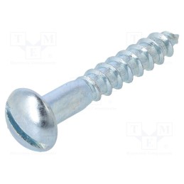 100 pcs x BOSSARD - 1070185 - Screw, for wood, 5x30, Head: button, slotted, 1,2mm, steel, zinc