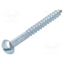 100 pcs x BOSSARD - 1069810 - Screw, for wood, 4x40, Head: button, slotted, 1mm, steel, zinc
