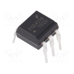 1 pcs x ONSEMI - FOD4108 - Optotriac, 5kV, triac, DIP6, Ch: 1, FOD4108, 10kV/μs, t(on): 60us