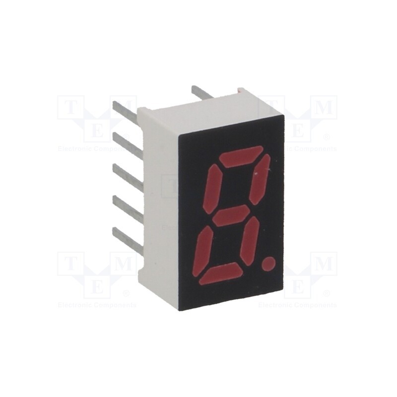 1 pcs x BROADCOM (AVAGO) - HDSP-U211 - Display: LED, 7-segment, 8mm, 0.315', No.char: 1, red, 0.35÷5.39mcd
