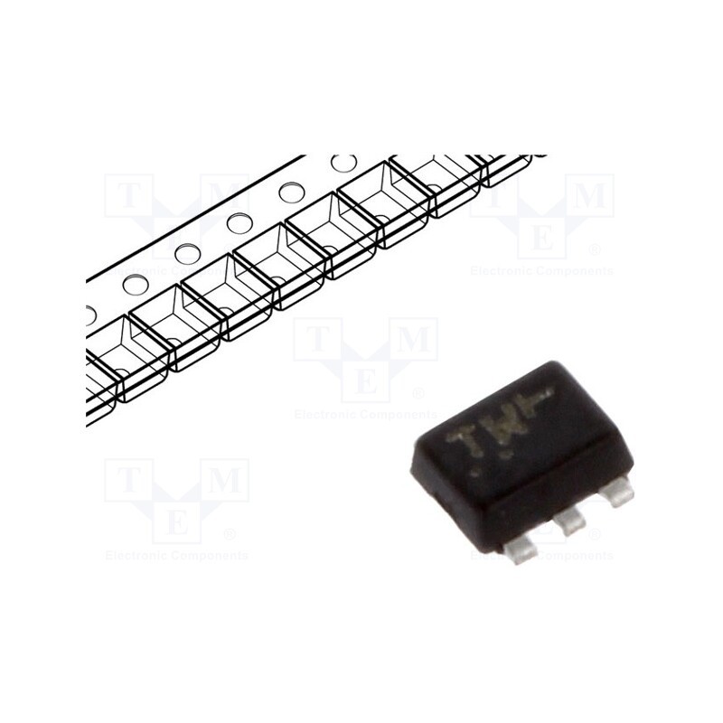 3 pcs x ONSEMI - NTZD3155CT1G - Transistor: N/P-MOSFET, unipolar, complementary pair, 20/-20V