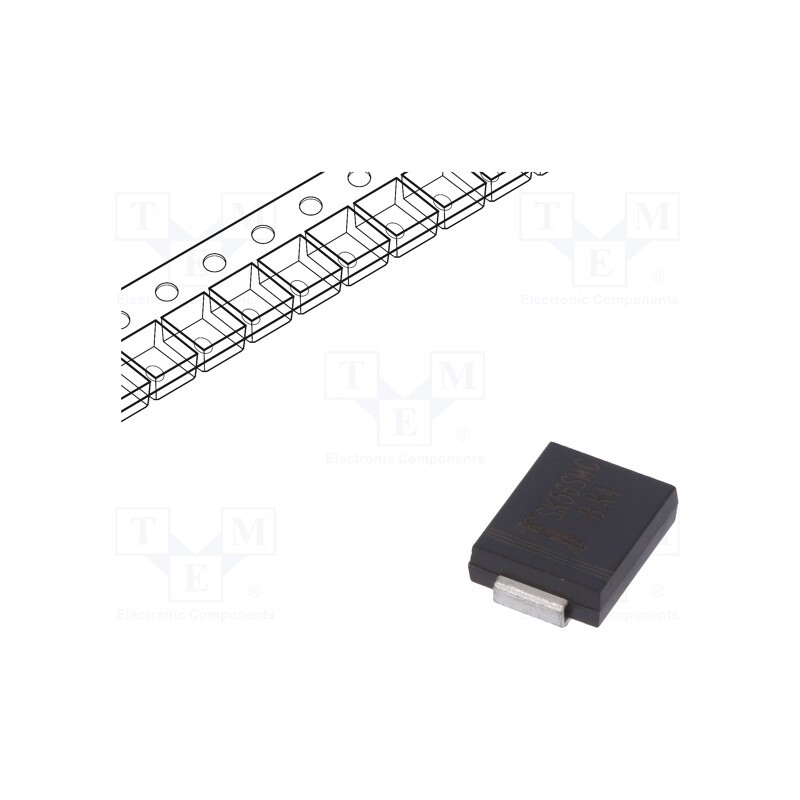 5 pcs x DIOTEC SEMICONDUCTOR - SK56SMC - Diode: Schottky rectifying, SMD, 60V, 5A, SMC,