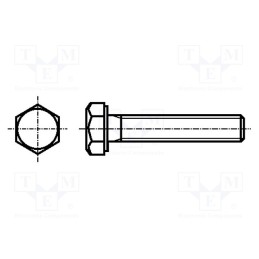 100 pcs x BOSSARD - 1192809 - Screw, M4x20, 0.7, Head: hexagonal, brass, without coating, DIN 933