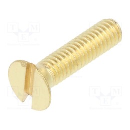 100 pcs x BOSSARD - 1205528 - Screw, M4x16, 0.7, Head: countersunk, slotted, 1mm, brass, DIN 963A