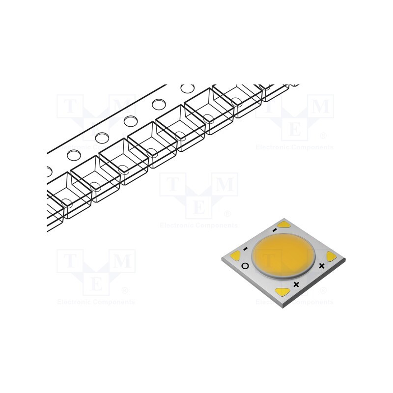 1 pcs x BRIDGELUX - BXRE-30G1000-C-83 - Power LED, COB, 120°, 300mA, P: 9W, 1196lm, 13.5x13.5x1.65mm, V10