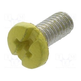 100 pcs x KEYSTONE - 2663166 - Screw, M3x6, 0.5, Head: cheese head, Phillips,slotted, brass