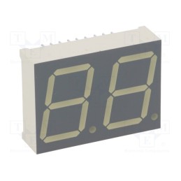 1 pcs x KINGBRIGHT ELECTRONIC - DA08-11GWA - Display: LED, 7-segment, 20mm, 0.8', No.char: 2, green, 3÷10.5mcd